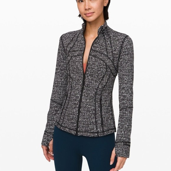 LULULEMON DEFINE JACKET LUON SUITED JACQUARD BLACK WHITE - Picture 3 of 10